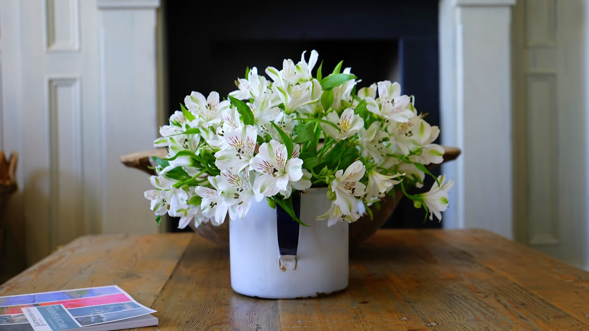 Decoração com flores naturais